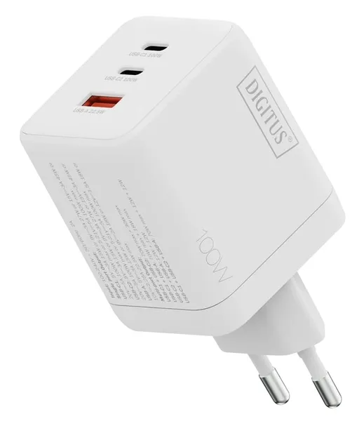 digitus-ladowarka-usb-gan-100w-2x-usb-c-1x-usb-a