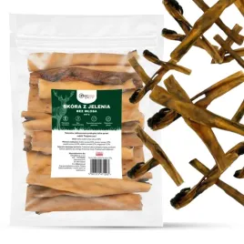 przysmak-dla-psa-skora-z-jelenia-bez-wlosa-100percent-naturalny-gryzak-gaczoo200g