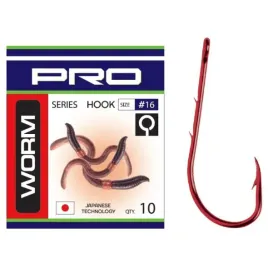 flagman-haczyki-pro-hooks-worm-12-10szt