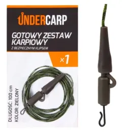 undercarp-gotowy-zestaw-leadcore-z-bezpiecznyn-klipsem-zielony-100cm