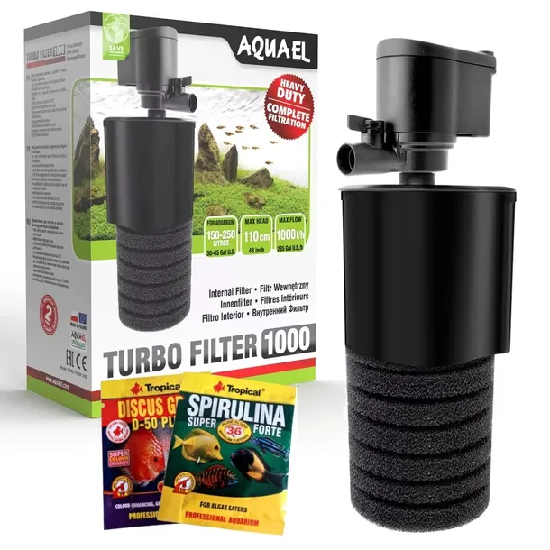 AQUAEL FILTR DO AKWARIUM TURBO 1000 + GRATIS
