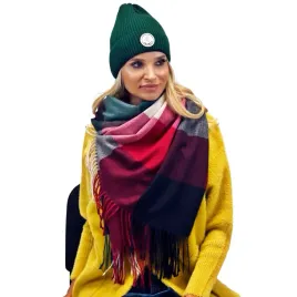 delikatny-damski-szalik-kolorowa-krata-chusta-wz9
