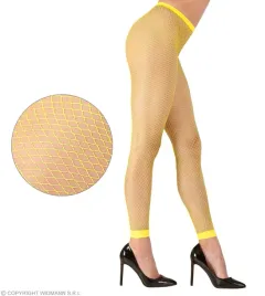 legginsy-zolte-siatka-rajstopy-kabaretki-getry-disco