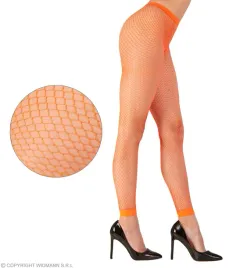 legginsy-pomaranczowe-siatka-rajstopy-kabaretki-getry-disco