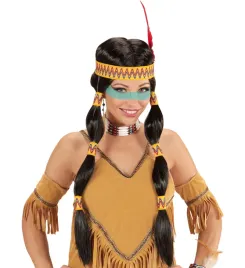 peruka-indianka-warkocze-pocahontas-z-opaska-i-z-piorem