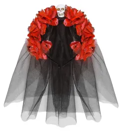 opaska-z-rozami-i-czaszka-welon-czarny-halloween-dia-de-los-muertos