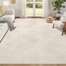 dywan-prostokatny-120x160cm-bezowy-puszysty-zmywalny-antyposlizgowy