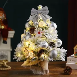 choinka-sztuczna-led-45cm-stolowa-flokowana-z-szyszkami