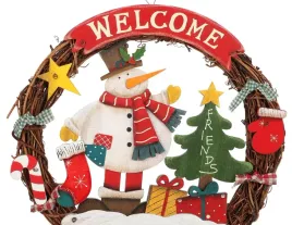 dekoracja-swiateczna-wianek-drewniany-welcome-31-cm-z-balwanem-na-drzwi