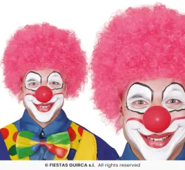 peruka-klauna-rozowa-afro-wlosy-loczki-krecone-disco