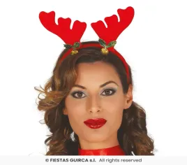 opaska-renifer-czerwona-rogi-renifera-swieta-boze-narodzenie