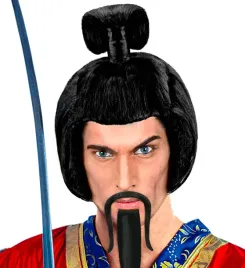 peruka-samuraj-ninja-wojownika-z-kokiem