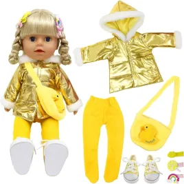 ubranka-dla-lalek-35-43-cm-zolty-komplet-z-butami-spinkami