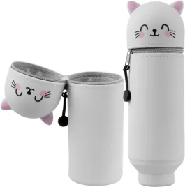 piornik-silikonowy-kawaii-kot-2w1-rozsuwany-organizer-na-biurko-z-zamkiem