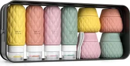 butelek-podroznych-zestaw-silikonowych-100-50-ml-z-kosmetyczka-8-sztuk