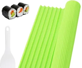 mata-silikonowa-do-sushi-z-lyzka-do-ryzu-zestaw-do-rolkowania-zielony