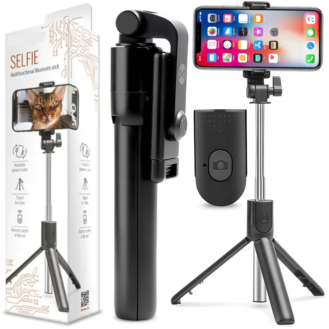 kijek-selfie-stick-statyw-pilot-bluetooth-mocny