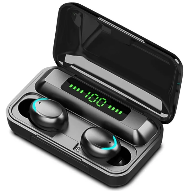 SŁUCHAWKI DOUSZNE Z POWERBANKIEM DOKANAŁOWE BEZPRZEWODOWE BLUETOOTH 5.0 HF