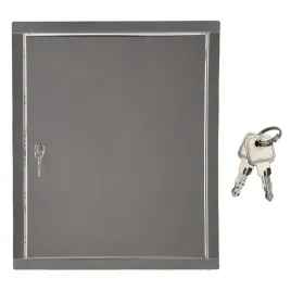 drzwiczki-rewizyjne-zamek-kluczyk-metalowe-stal-nierdzewna-srebrne-25x30-cm