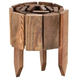 obrzeze-palisada-ogrodowa-plot-drewniany-trawnikowy-wbijany-brazowy-10x110