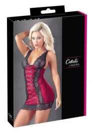 cottelli-lingerie-sukienka-czerwona-xl-z-czarna-koronka-i-regulacja