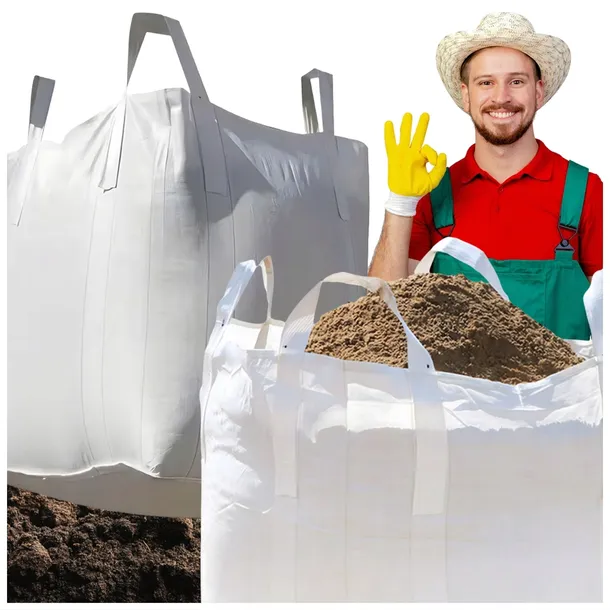 BigBag Worek Big Bag Kontenerowy 90x90x120 cm na Gruz Zboże Piasek 1000 kg