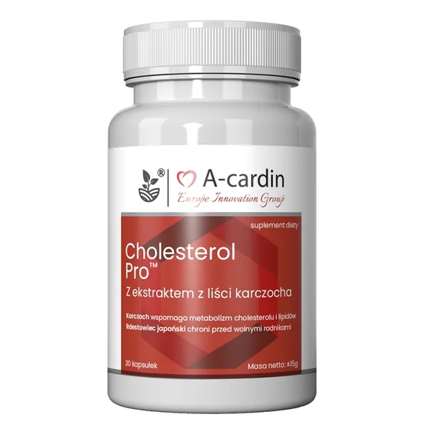 Suplement diety Kapsułki A-cardin Cholesterol Pro z Karczocha - 30 szt.