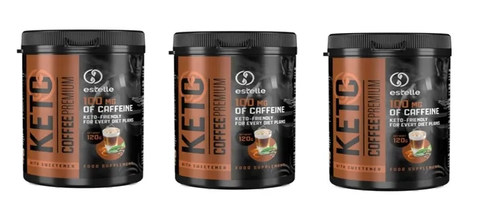 3x Keto Coffee Premium - Suplement diety, naturalny 120g