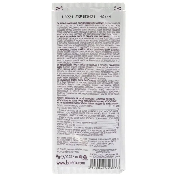 bolero-instant-pomegranate-9g-certyfikat-brak