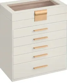 szkatulka-na-bizuterie-6-poziomow-szklana-pokrywa-organizer-szuflady-biala