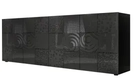 komoda-wloska-lakierowana-antracyt-wysoki-polysk-wzory-241x84-cm-vernis