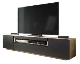 szafka-rtv-stojaca-200-czarny-mat-dab-artisan-doze