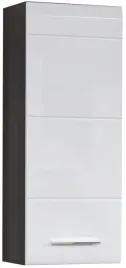 szafka-lazienkowa-wiszaca-waska-ciemnoszara-bialy-polysk-30x24x77