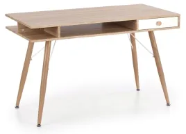 biurko-z-szuflada-dab-sonoma-bialy-b34-halmar-wyprzedaz