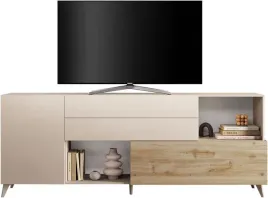 wloska-szafka-rtv-z-szufladami-laminat-kaszmir-dab-cadiz-241cm-tanda