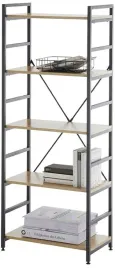 regal-dab-dziki-5-polek-czarny-151-cm-loftowy-baker