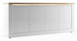 komoda-4-drzwi-wloska-lakier-bialy-polysk-dab-cadiz-210cm-reno