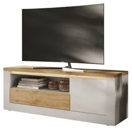 szafka-rtv-mala-z-szuflada-wloska-lakier-bialy-polysk-dab-cadiz-156cm-reno