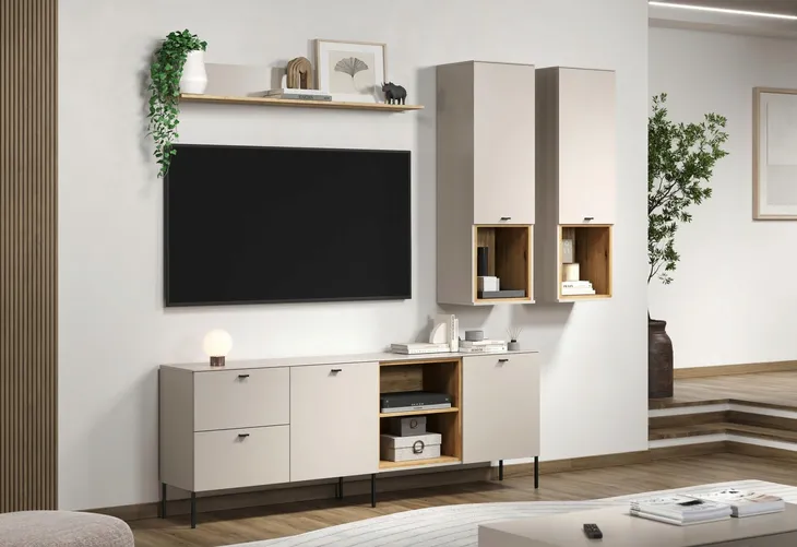 polka-scienna-kaszmir-dab-do-salonu-140cm-orbit-glebokosc-mebla-22-cm