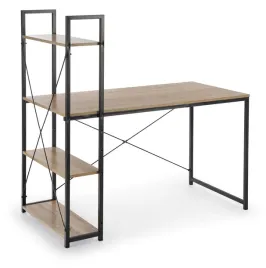biurko-z-regalem-dab-sonoma-metalowy-stelaz-narvik