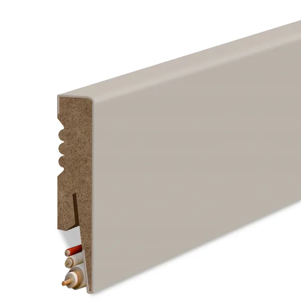 80x16 mm LISTWA PRZYPODŁOGOWA 8 cm KASZMIR MDF DEKORACYJNA COKÓŁ promień R2