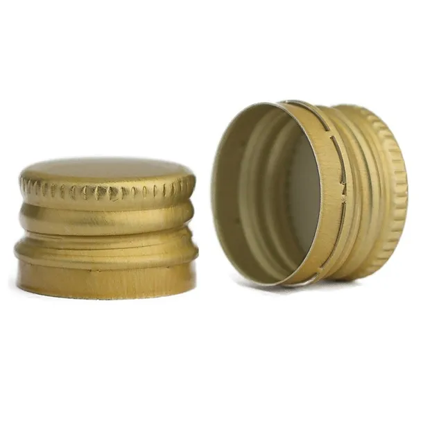 100x Zakrętki do butelek fi 28mm ZŁOTY zakrętka do butelek 28x18 Aluminiowa