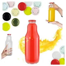 5x-butelka-fruit-1l-na-sok-soczek-mleko-1000ml-wieczko-butelki-szklane