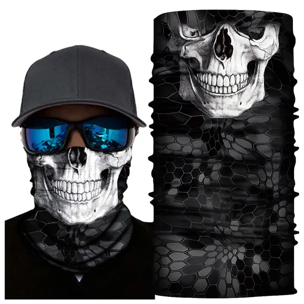 KOMINIARKA KOMIN BANDANA CHUSTA Maska Wielofunkcyjna Czaszka Ciepła 45x25cm