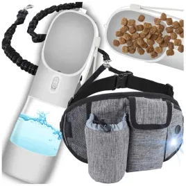 pas-trekkingowy-biodrowy-torba-do-biegania-z-psem-smycz-butelka-bidon-psa