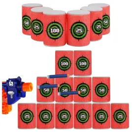 12-piankowe-cele-beczki-do-nerf-tarcza-z-punktami-strzelanie-do-celu