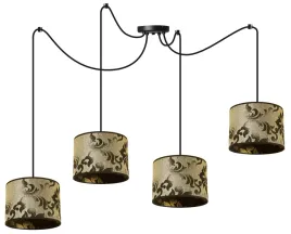 lampa-wiszaca-sufitowa-abazur-pajak-wzor-zloto