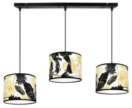 lampa-wiszaca-sufitowa-abazur-zlote-kwiaty-led