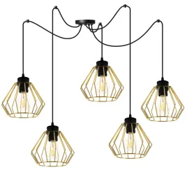 lampa-wiszaca-sufitowa-pajak-zlota-plafon-druciak