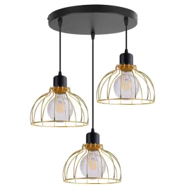 lampa-wiszaca-sufitowa-zyrandol-klosz-zloty-loft